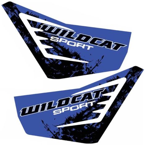 Arctic Cat Wraps Aluminum Door Graphics - Black & Blue - 2015 Wildcat Sport XT