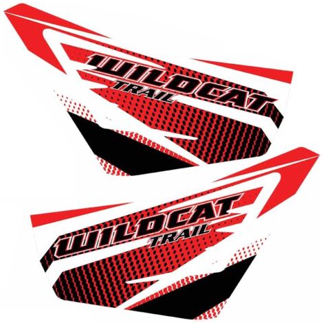 Arctic Cat Wraps Aluminum Door Graphics - Black & Red - 2015 Wildcat Trail XT