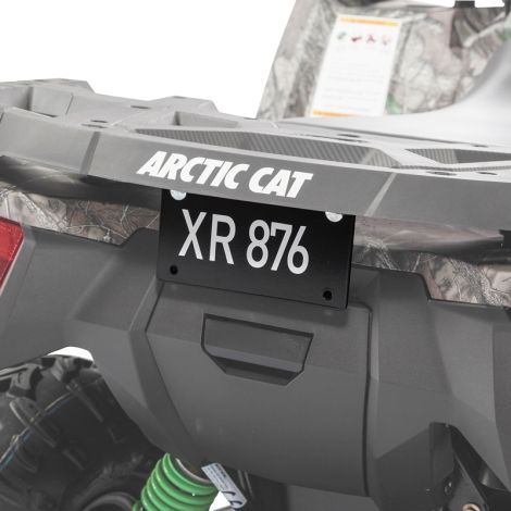 Arctic Cat ATV ROV License Plate Kit - Black Aluminum