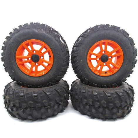 Arctic Cat Carlisle Trail Pro Tires & Orange Wheels - 26x9R12 & 26x11R12