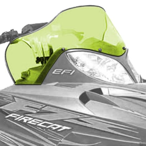 Arctic Cat Low Windshield - Green Tinted - 2003-2006 Firecat & Sabercat