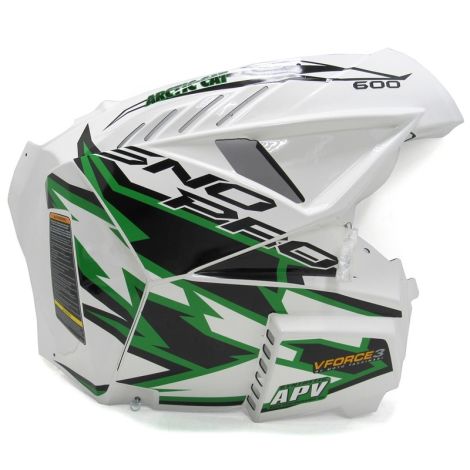 Arctic Cat RH Side Panel - White - 2012 Sno Pro 600