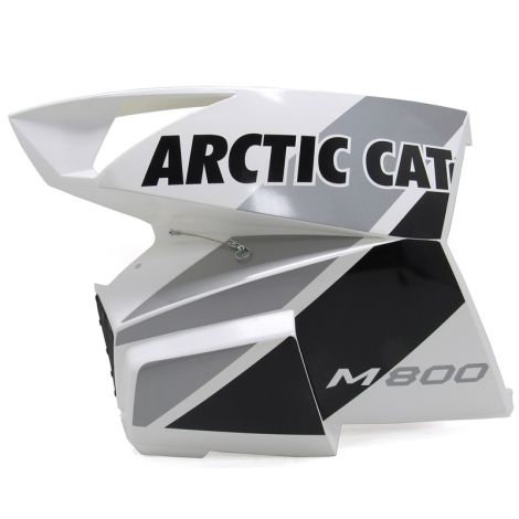 Arctic Cat LH Side Panel - White - 2013 M 800 LTD