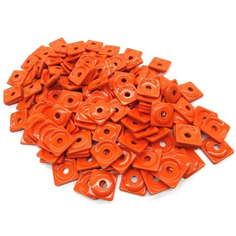Arctic Cat Woody's Orange 1.250-inch Square Aluminum Backer Support Plates - 153 Pack