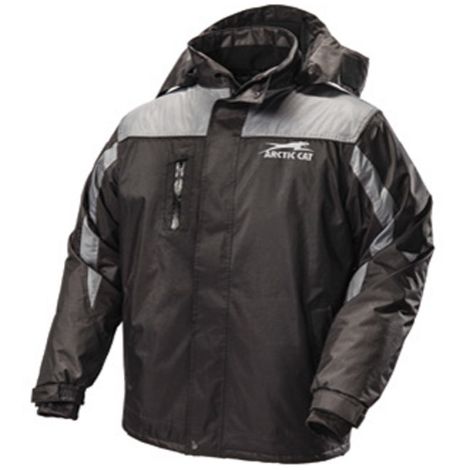 Arctic Cat Men's Storm Rain Coat - Black & Gray XL