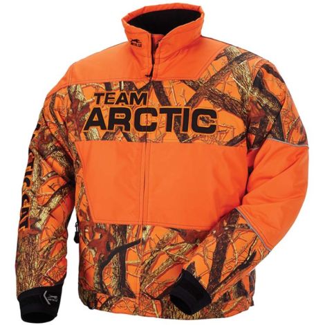 Arctic Cat Men's Arctic Sno Camo Jacket - Orange-L