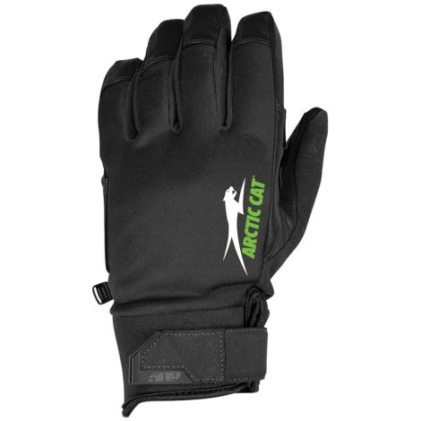Arctic Cat Adult Low Cuff Leather Gloves - Black