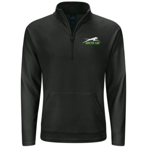 Arctic Cat Men's Aircat 1/4-Zip Long Sleeve Shirt - Black