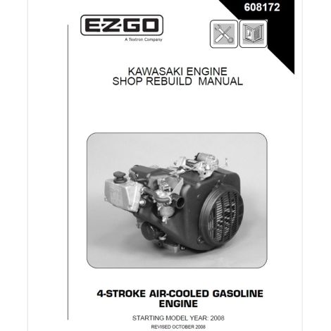 E-Z-GO 13.5-hp Kawasaki Engine Service and Parts Manual - 2008-2019 Models