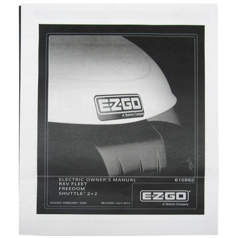 E-Z-GO OWNERS GUIDE, ELEC, RXV (TEXT)