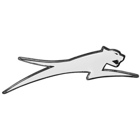 Arctic Cat Aircat Embossed Hood Emblem - White with Black Trim