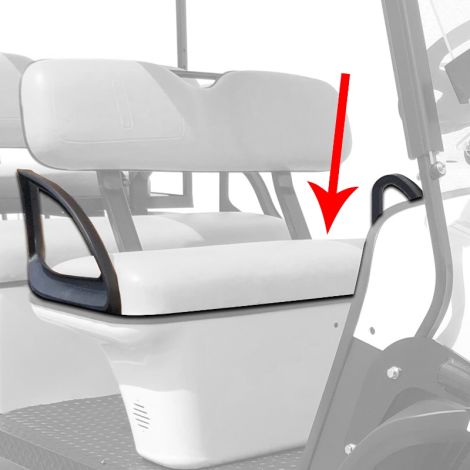E-Z-GO Pod Seat Bottom Assembly - Oyster - 2012-2025 Express S6 L6 Liberty