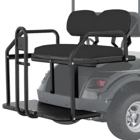 E-Z-GO Rear Passenger Flip Seat - Black - 2014-2022 TXT