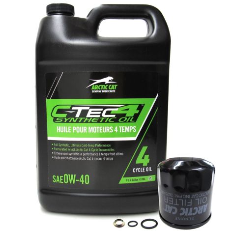 Arctic Cat 4-Cycle Synthetic C-TEC4 Oil Change Kit - 1056 Suzuki Twin 1100 Turbo 9000