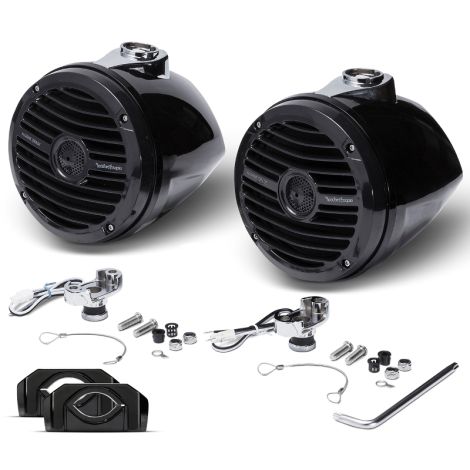 Rockford Fosgate Pair of Prime 6.5 inch Mini Can Speakers & Tube Mounts
