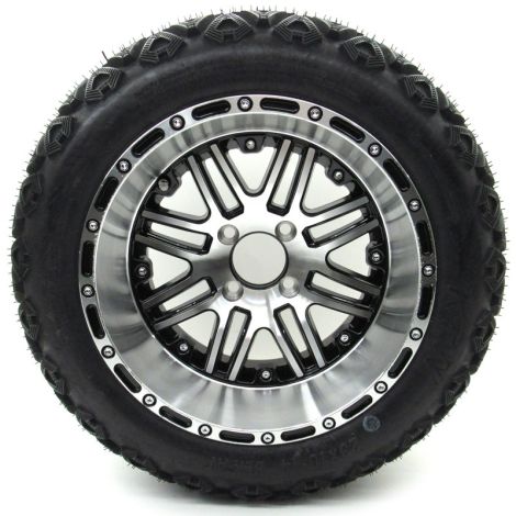 E-Z-GO 23x10-14 PMX Tire with Megastar Machined 14x8 Wheel