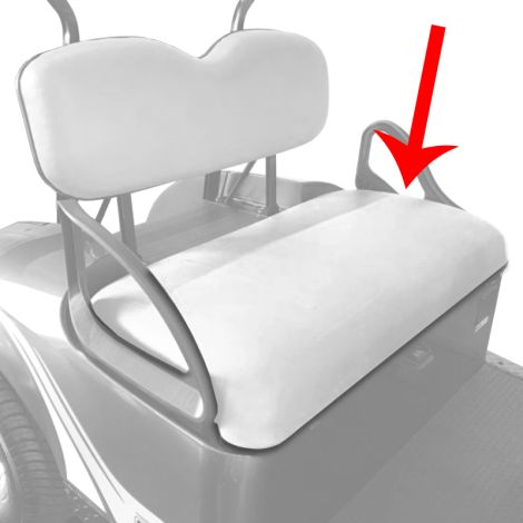 E-Z-GO Front Seat Bottom Cover - White - 1994-2025 Models