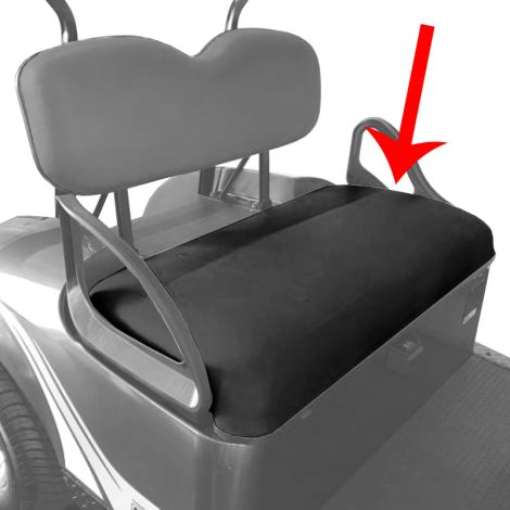 E-Z-GO Front Seat Bottom Cover - Black - 1994-2025 Models