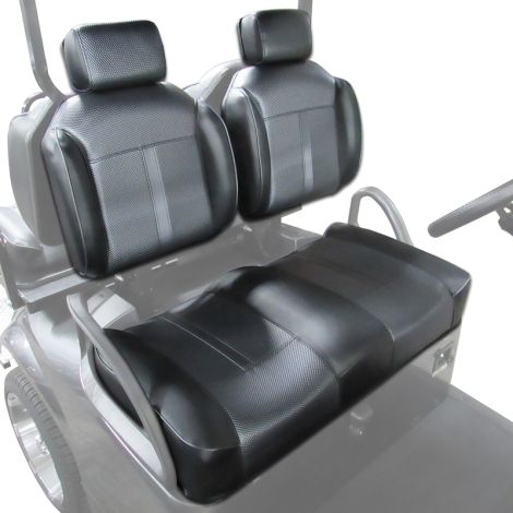 E-Z-GO Deluxe Luxury Custom Front Seats - Carbon Fiber - RXV TXT