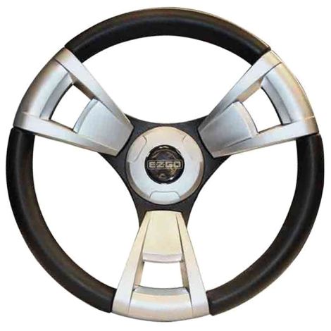 Pro-Fit 13-inch Premium Steering Wheel - Brushed - E-Z-GO 2001-2027 Express Liberty RXV TXT