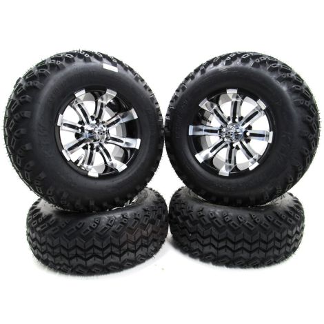 E-Z-GO 23x10-12 Pioneer Tires with Spartan SS 12x7 Wheels