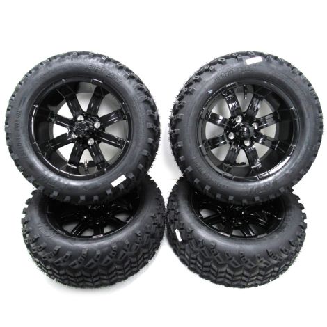 E-Z-GO 23x10-14 Desert Eagle Tires with Black Spartan SS 14x7 Wheels