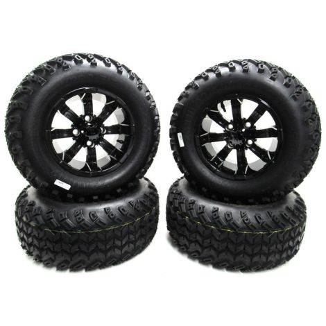 E-Z-GO 23x10-12 Desert Eagle Tires with Black Spartan SS 12x7 Wheels
