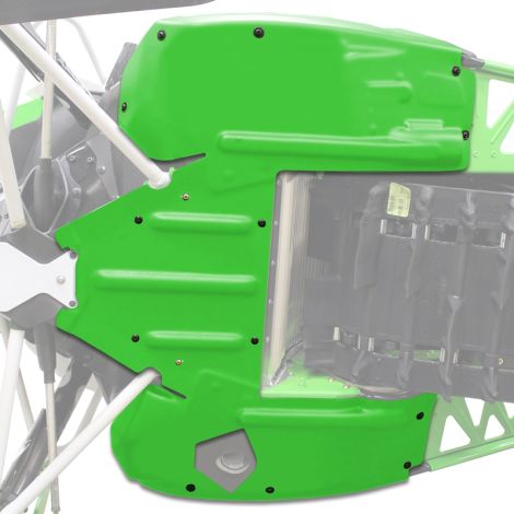 Arctic Cat Rear Skid Plate - Team Arctic Green - 2018-2027 NOR PTA Riot XF ZR