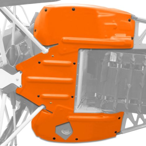 Arctic Cat Rear Skid Plate - Orange - 2018-2024 M Riot 6000 8000