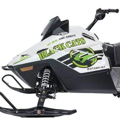 Arctic Cat Hood & Tunnel Decal Kit - BLACK CATS Wrap - 2018-2026 Kitty Cat, ZR 120, 200