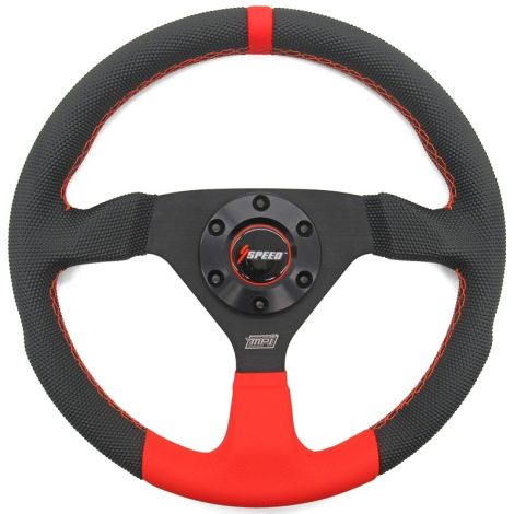 Arctic Cat MPI F-13 High Grip Steering Wheel & Hub - Black & Orange - Wildcat
