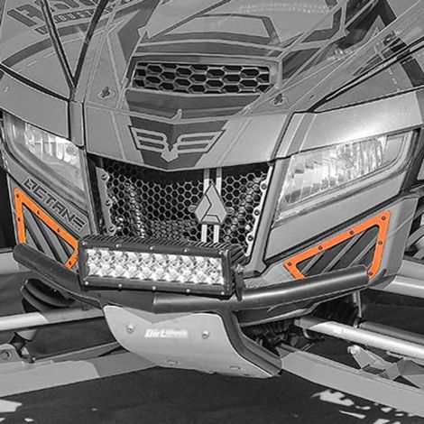 Arctic Cat SPEED Radiator Air Scoops - Black & Orange - Wildcat XX