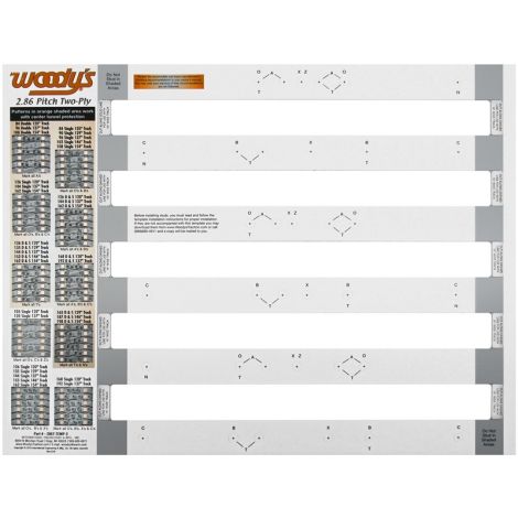 Arctic Cat Stud Template - 120, 129, 137, 146, 154 inch 2-Ply Tracks