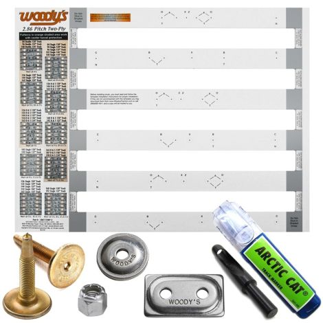 Arctic Cat Woody's 1.075 inch Gold Digger Traction Master 2-Ply Track Stud Kit - 96 Pack