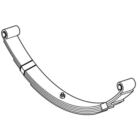 Cushman Rear 5-Leaf Spring - 1990-2025 Titan