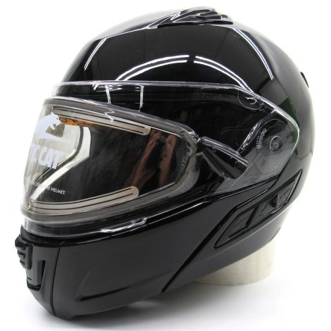 Arctic Cat Adult Modular Helmet with Electric Shield - Gloss Black-S