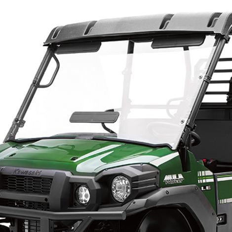 Kawasaki KQR Full Poly Windshield - 2015-2026 Mule PRO-DX/DXT/FX/FXT