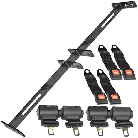 Pro-Fit Retractable Seat Belt Kit - 4 Passenger - E-Z-GO, Club Car, Yamaha