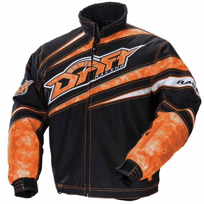Drift Racing Men's Firestorm Jacket - Orange / Black - 5255-30_